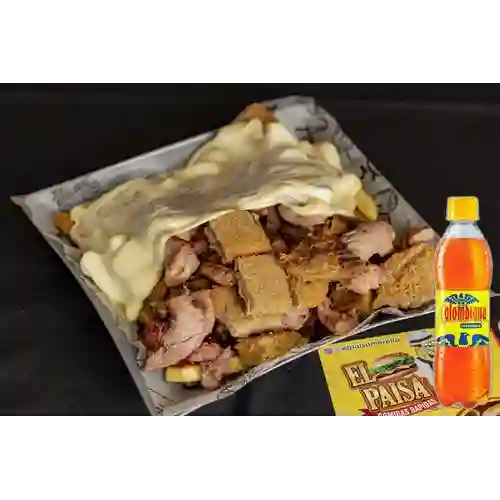 Combo Salchipapa Mega Especial + Colombiana 400 ml