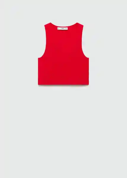 Top Madrid Rojo Talla L Mujer Mango