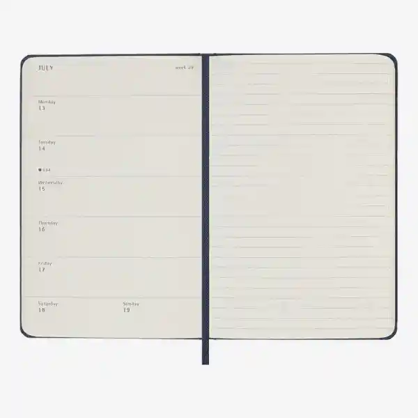 Moleskine Agenda Semanal Azul Pequeña Hc 2026