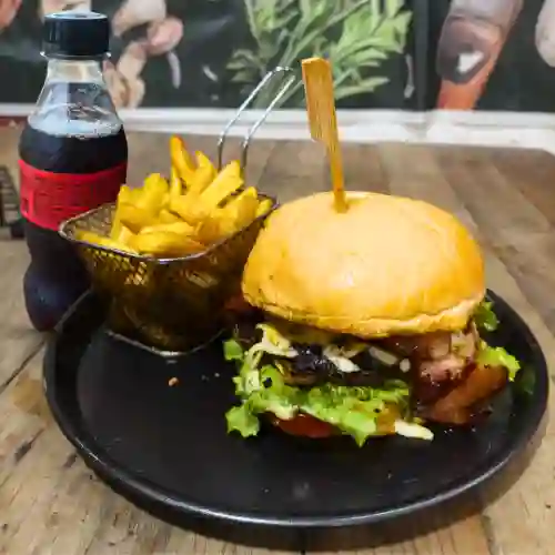 Hamburguesa Festin + Papas + Coca Cola