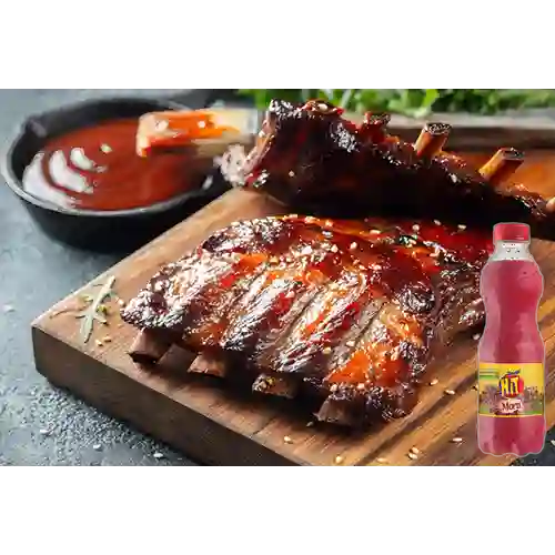 Combo Costillas Salsa BBQ Especiales + Hit Mora 400 ml