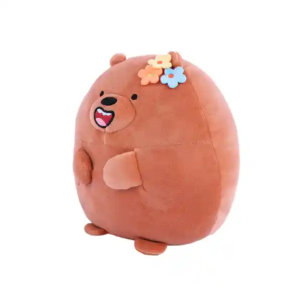 Peluche Redondo Con Adorno de Rosa Oso Pardo Miniso