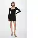 Vestido Aina Negro Talla S Mujer Mango