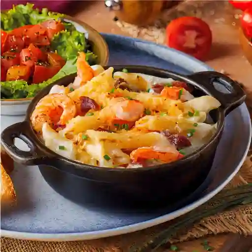 Pasta Carbonara Camarones