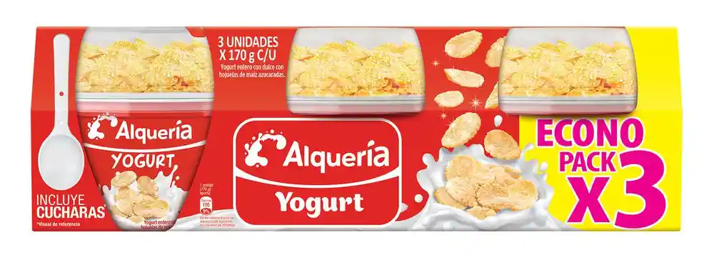  Alqueria Yogurt Entero con Hojuelas de Maiz  