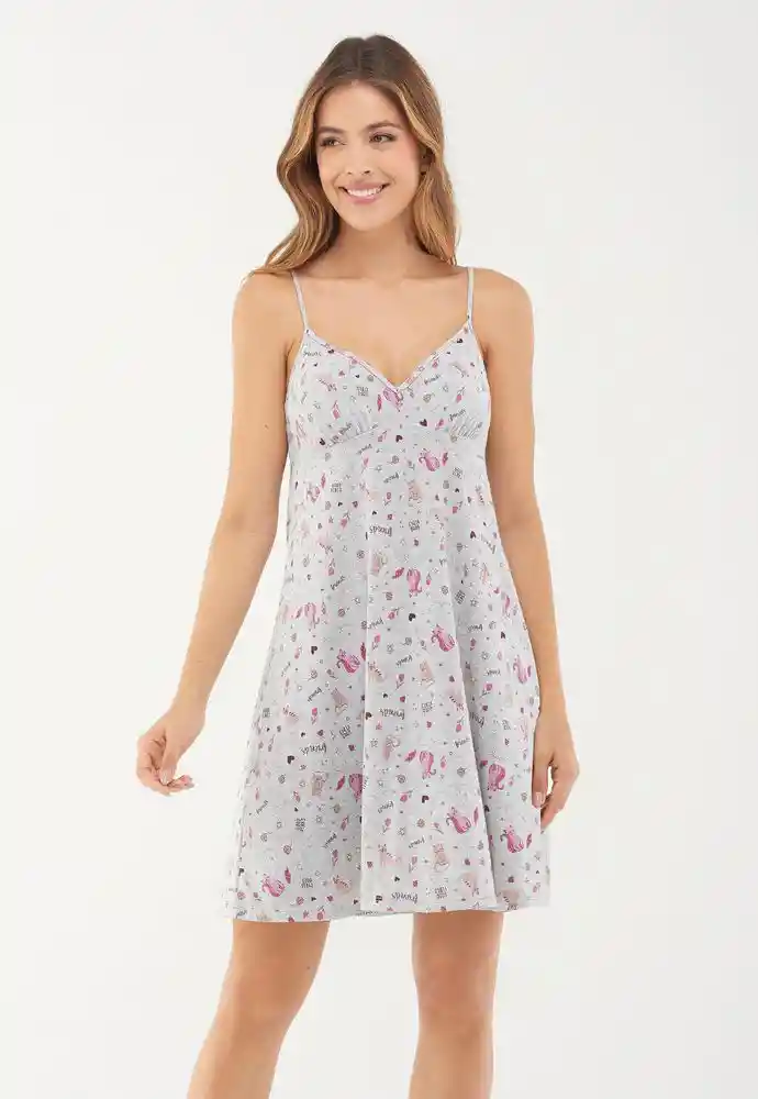 Batola Manga Sisa Estampada Xl-gris