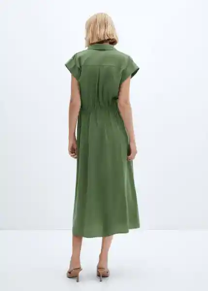 Vestido Ponsa-W Musgo Talla L Mujer Mango