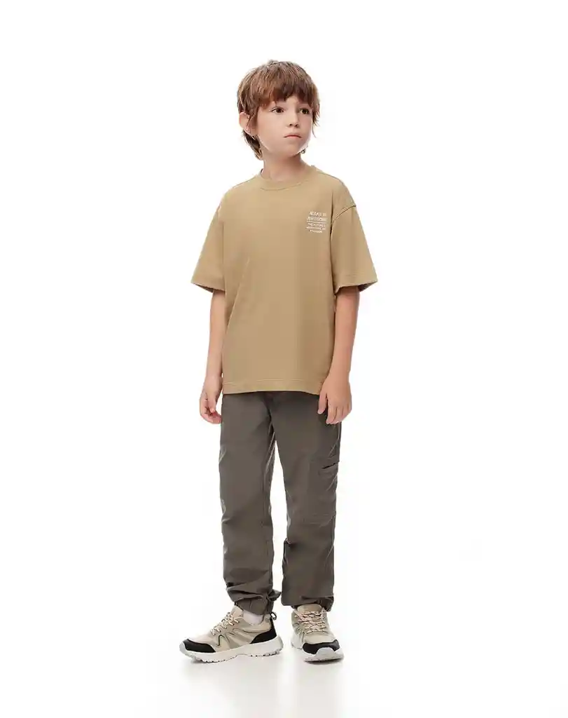 Pantalón Tipo Jogger en Drill Kids Masculino Lewak Kd Gef Talla 4