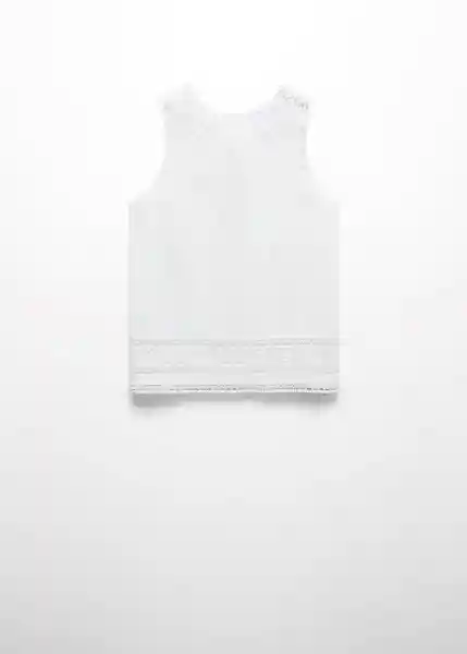 Top Farfa Blanco Talla Xs Mujer Mango