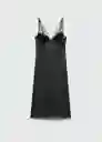 Vestido Jade Negro Talla S Mujer Mango