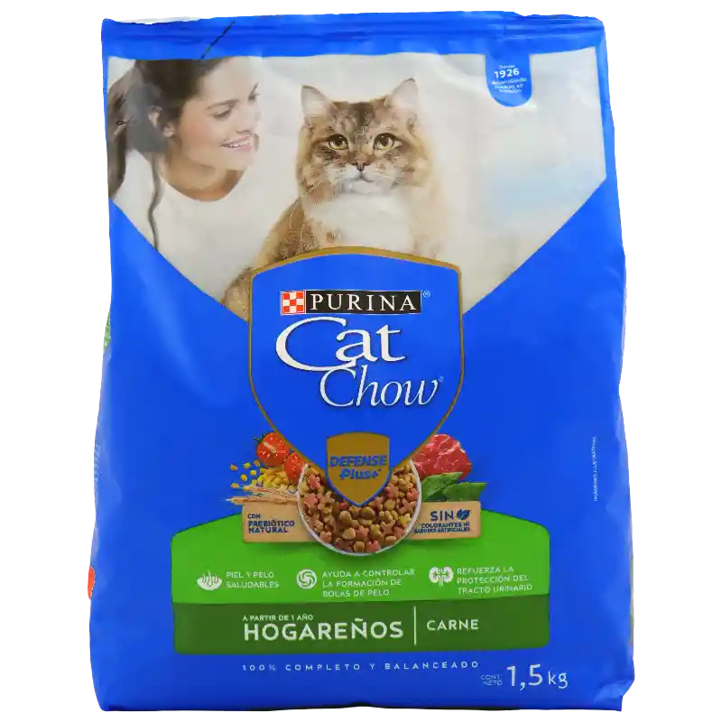 Comida para gatos Purina Cat Chow adulto hogareños x 1,5 kg