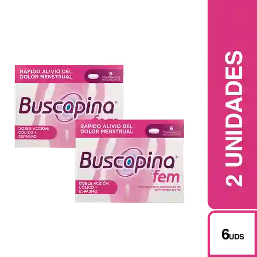 2 x Buscapina Fem Comprimidos Recubiertos