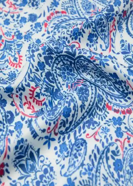 Pañuelo Azulito Azul Talla 99 Mujer Mango
