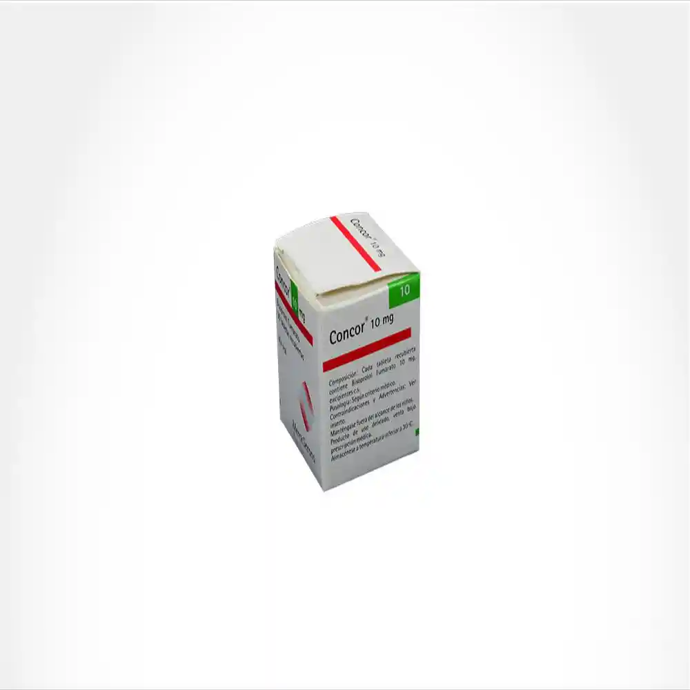 Concor Antihipertensivo (10 mg) Tabletas Recubiertas