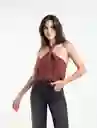  Camisa Fiu Cafe Marron Oscuro Talla M Mujer Naf-Naf 