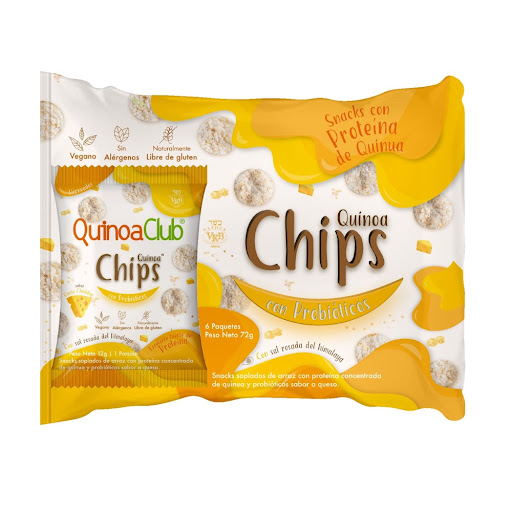 Chips Quinoa Club Conproteína Sabor Queso Paquete