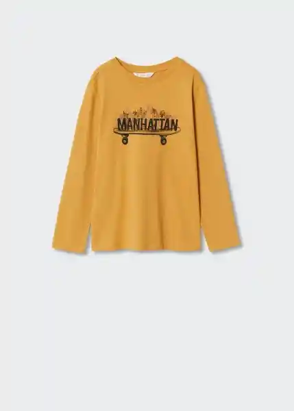 Camiseta Spencer3 Mostaza Talla 12 Niños Mango