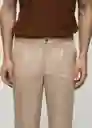 Pantalón Sorbet Beige Talla 48 Hombre Mango