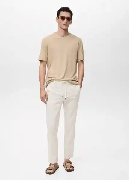 Pantalón Mauro Marfil Talla 42 Hombre Mango