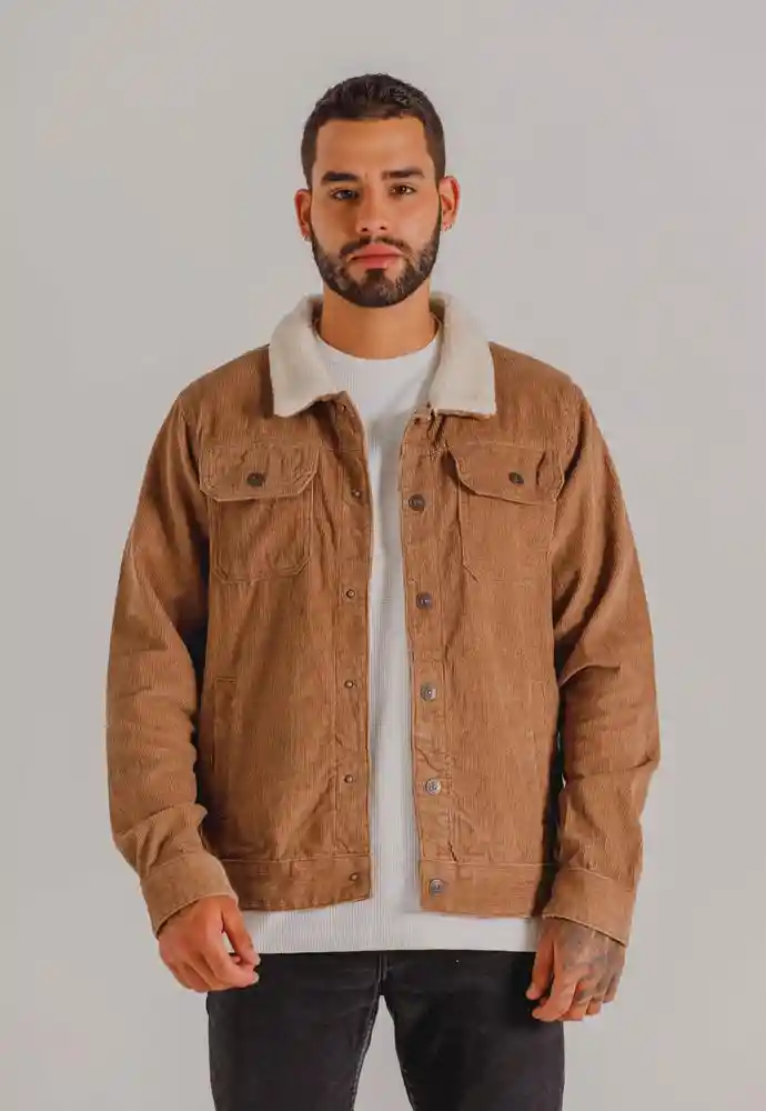 Chaqueta Corduroy Para L-caqui