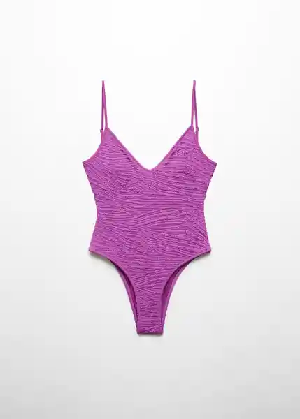 Vestido Bañador Samos Morado Talla M Mujer Mango