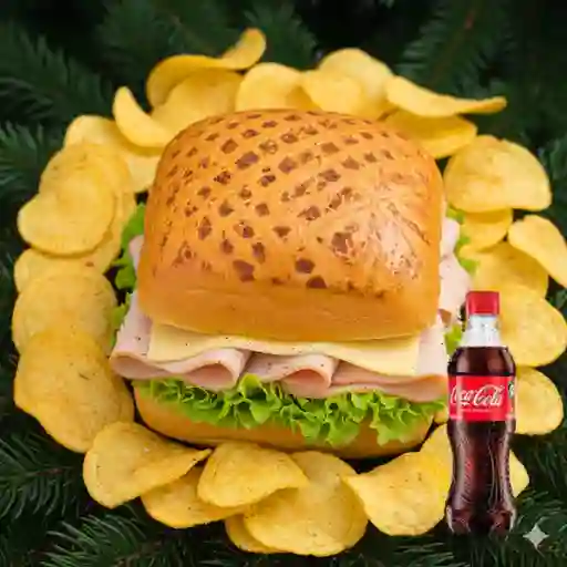 Sándwich + coca cola 400ml