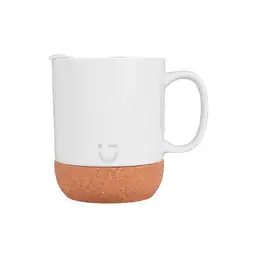Taza de Cerámica de Moda Con Tapa Blanco Miniso
