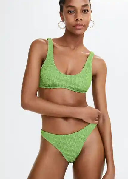 Braga Solene Verde Pastel Talla S Mujer Mango