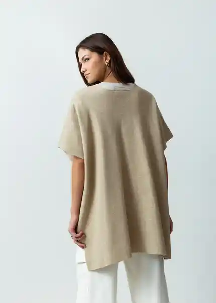 Gaban Tejido Mujer Beige Caqui Medio Talla M 582G092 Naf Naf