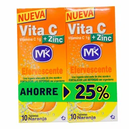 Vita C Vitamina C + Zinc Sabor a Naranja