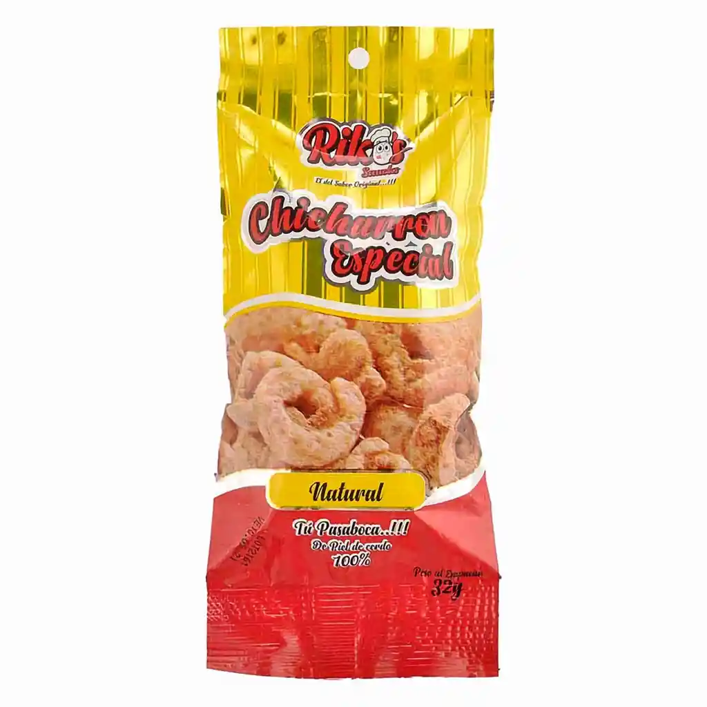 Rikos Pasaboca Chicharrón Especial Natural