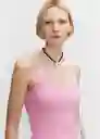 Top Gymnasti Rosa Pastel Talla M Mujer Mango