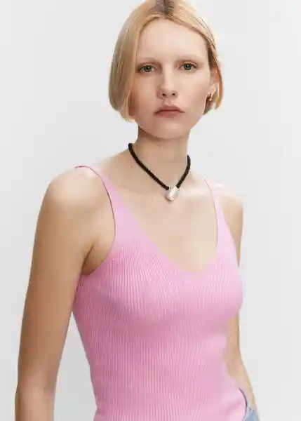 Top Gymnasti Rosa Pastel Talla M Mujer Mango