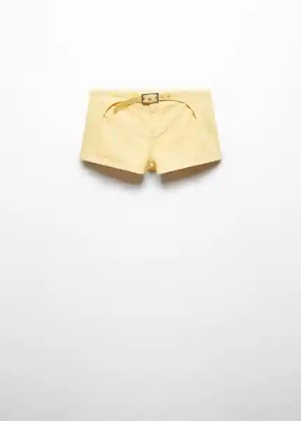 Short Yellow Amarillo Talla 34 Mujer Mango