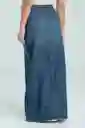 Falda Denim Midi Cierre