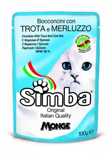 Simba Snack Para Gato Pouche With Trout And Cof-Fish 100 g
