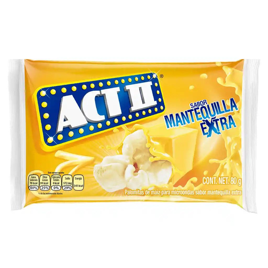 Act II Palomitas de Maíz Sabor Mantequilla Extra