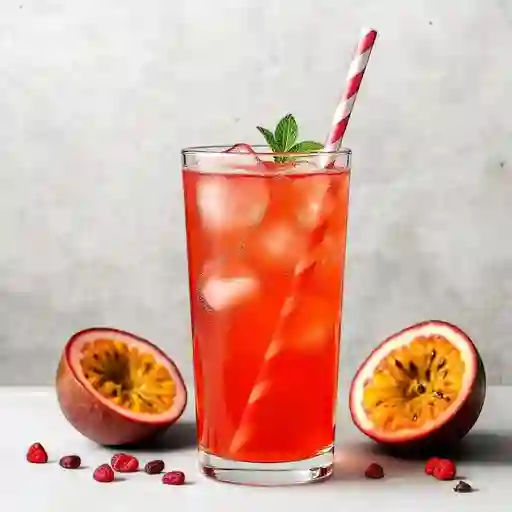 Soda Italiana De Flor De Jamaica Y Maracuya