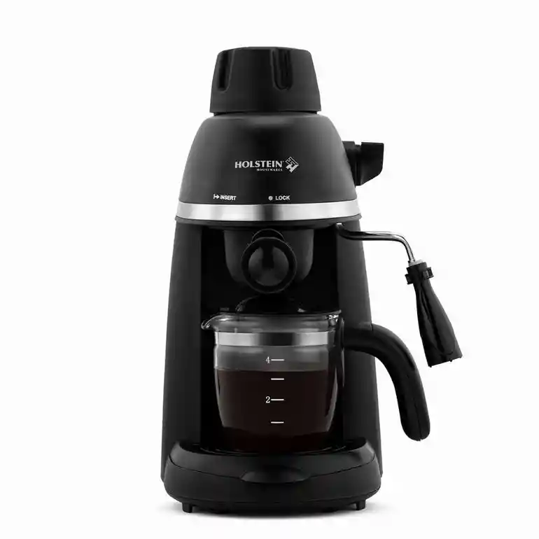 Holstein Máquina Para Espresso 4 Tazas Negra Bar 3.5 