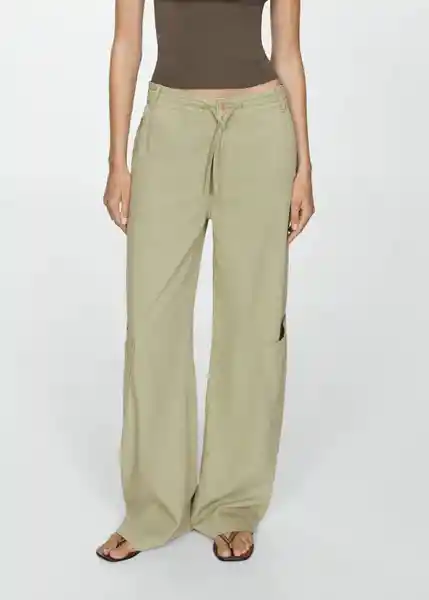 Pantalón Coral Khaki Talla L Mujer Mango