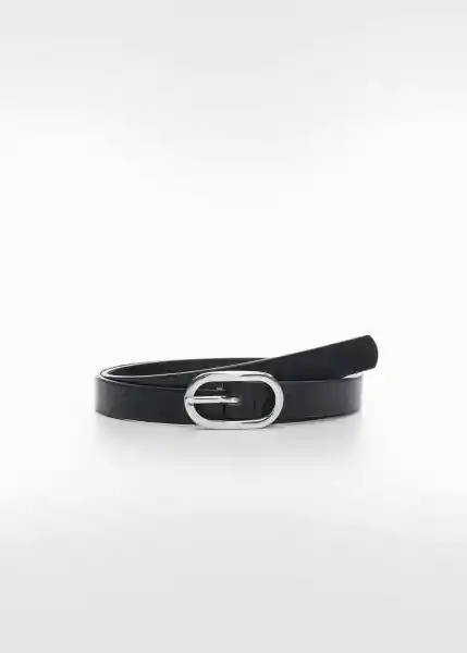 Cinturón Massi Negro Talla L Mujer Mango