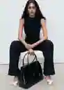 Enterizo Mono Martuki Negro Talla L Mujer Mango