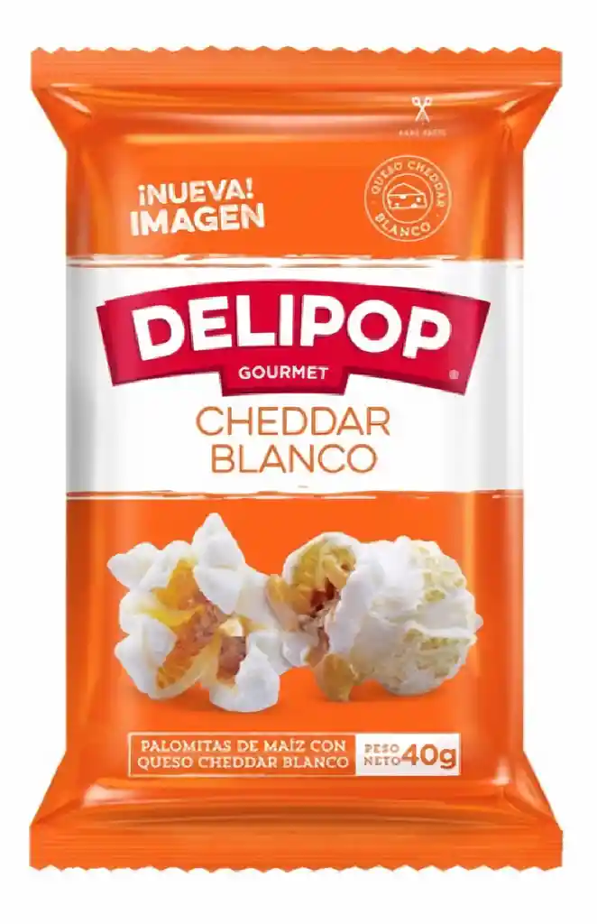 Delipop Crispetas Cheddar Blanco