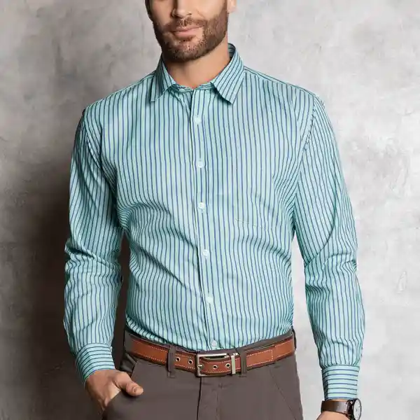 Croydon Camisa Jaime Para Mujer Color Verde y Azul Talla XL