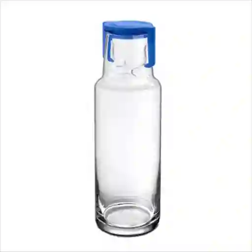 Fenice Botella de Vidrio de Con Tapa Azul