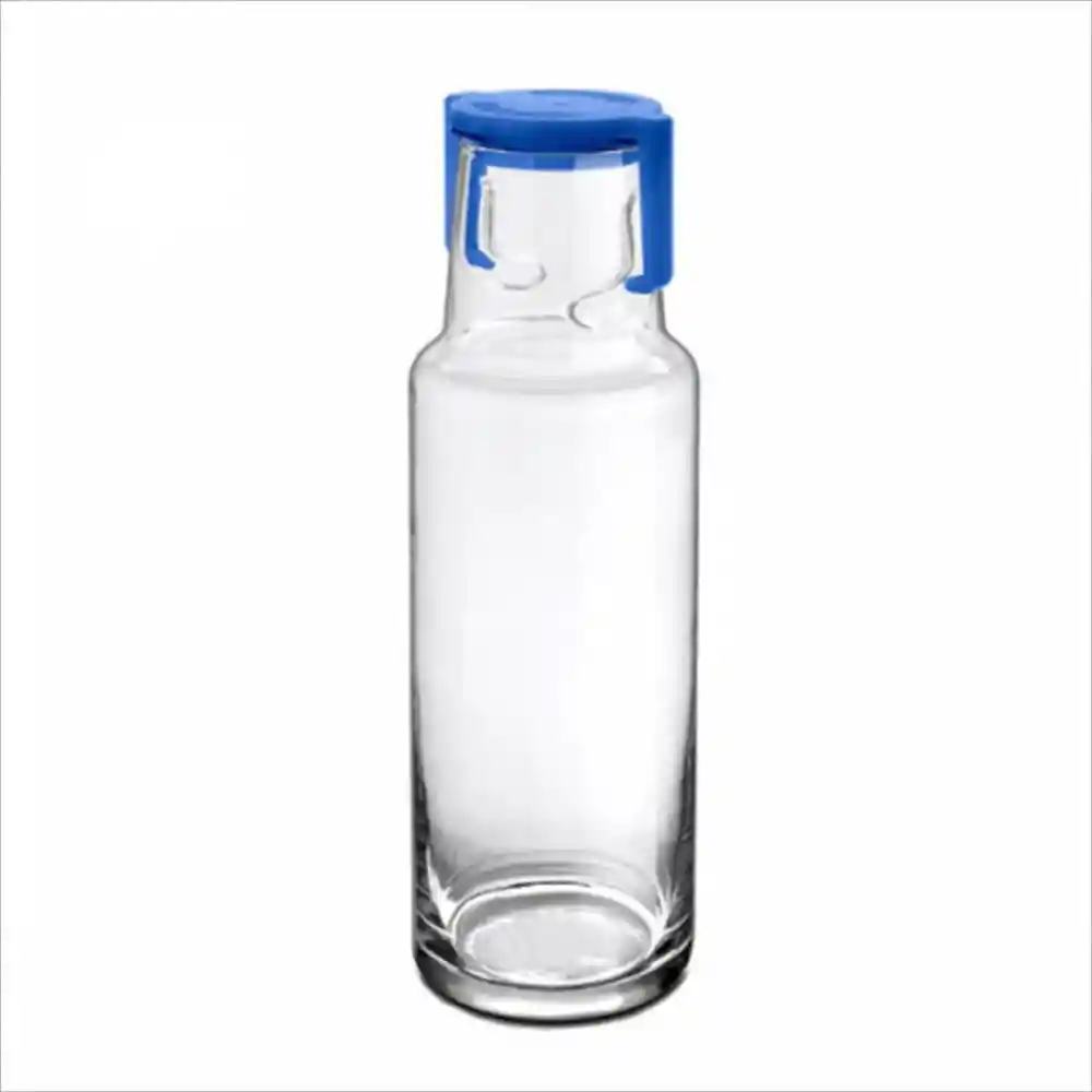 Fenice Botella de Vidrio de Con Tapa Azul