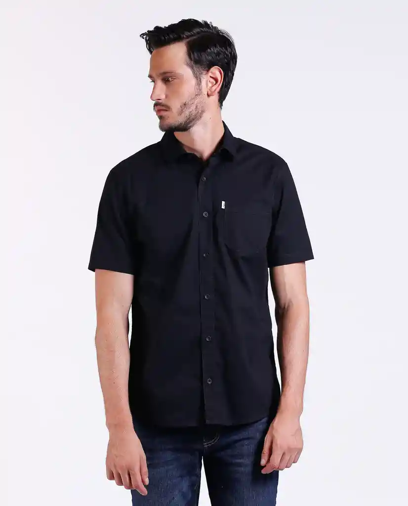 Camisa Carbon M/c Bol Negro 1 Talla M Hombre Chevignon