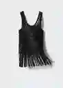 Top Sarea Negro Talla L Mujer Mango