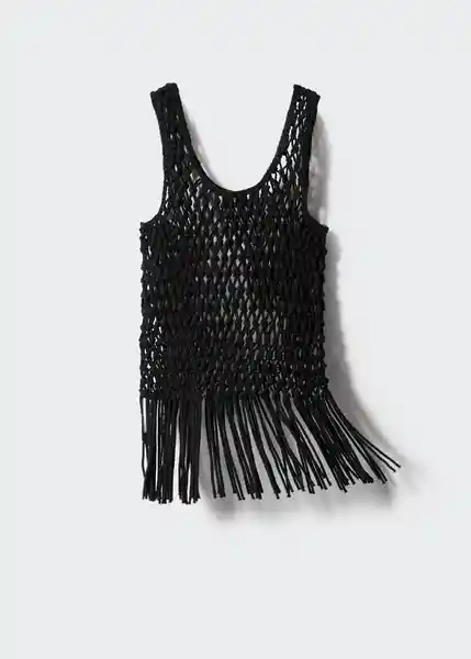 Top Sarea Negro Talla L Mujer Mango