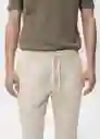 Pantalón Romelino Crudo Talla 42 Hombre Mango